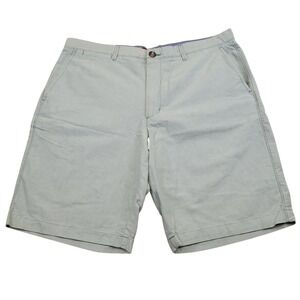 Merona Flat Front Mint Green Chambray 100% Cotton Chino Shorts Size 36